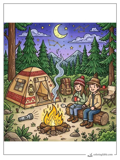 Colored example of this coloring page
