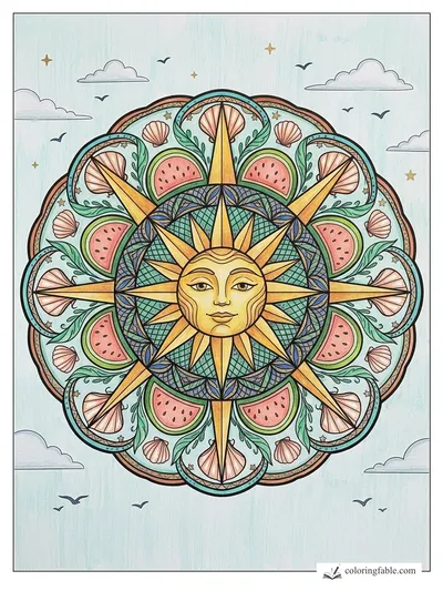 Colored example of this coloring page