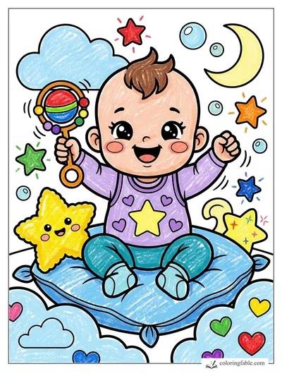 Colored example of this coloring page