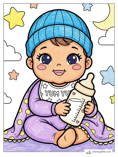Colored example of this coloring page