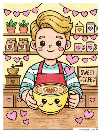 Colored example of this coloring page