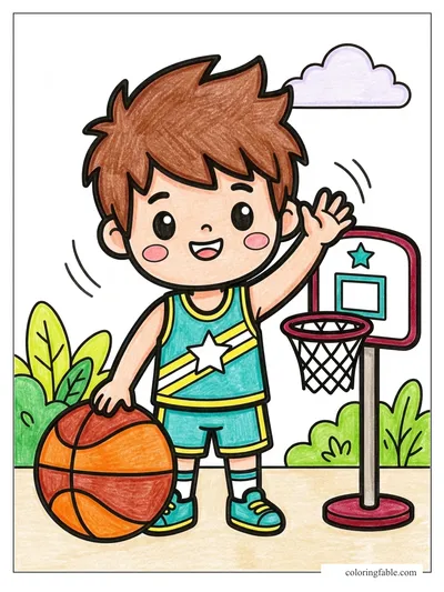 Colored example of this coloring page