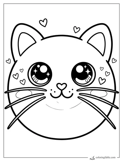 Cat coloring pages — sample drawing