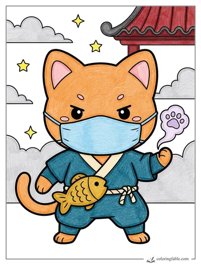 Colored example of this coloring page