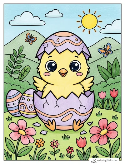 Colored example of this coloring page