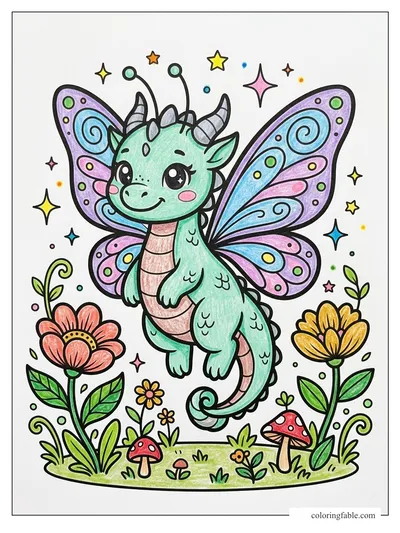 Colored example of this coloring page