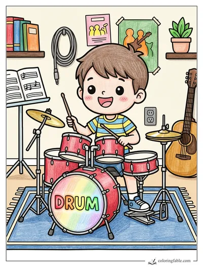 Colored example of this coloring page