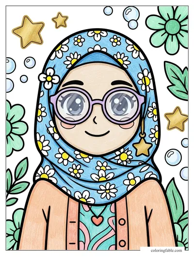 Colored example of this coloring page