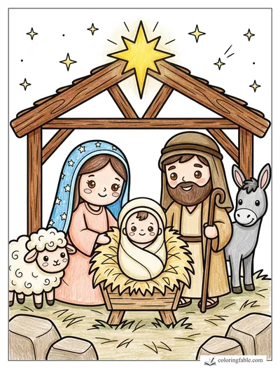 Colored example of this coloring page