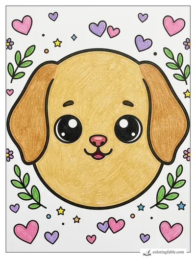 Colored example of this coloring page