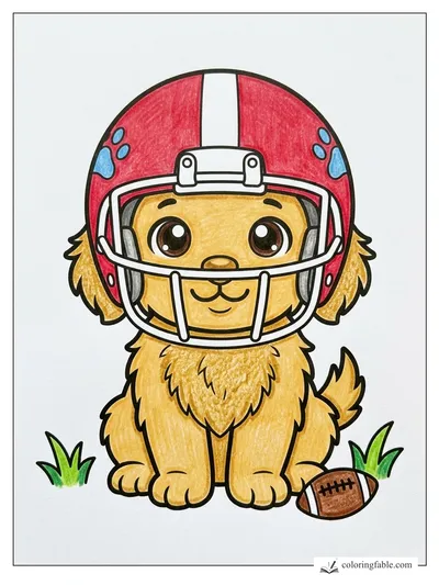Colored example of this coloring page