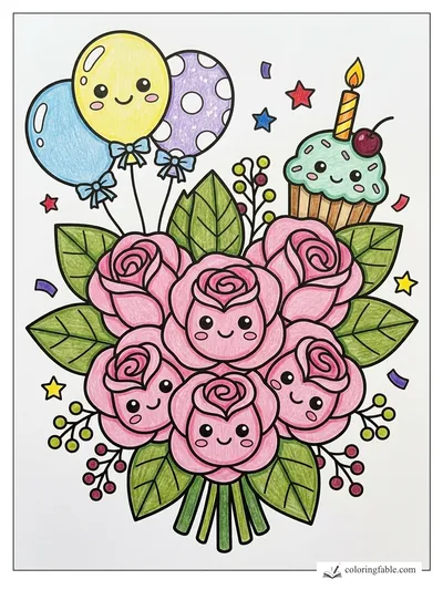 Colored example of this coloring page