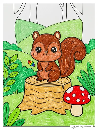 Colored example of this coloring page