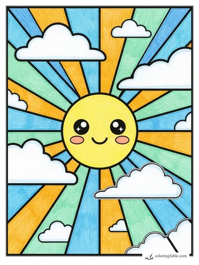 Colored example of this coloring page