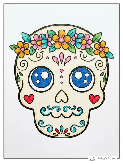 Colored example of this coloring page