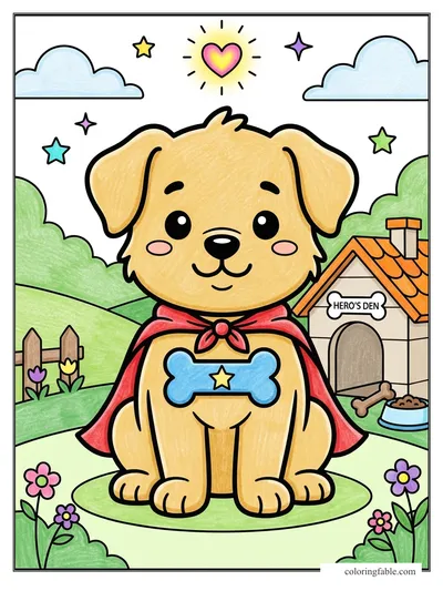 Colored example of this coloring page