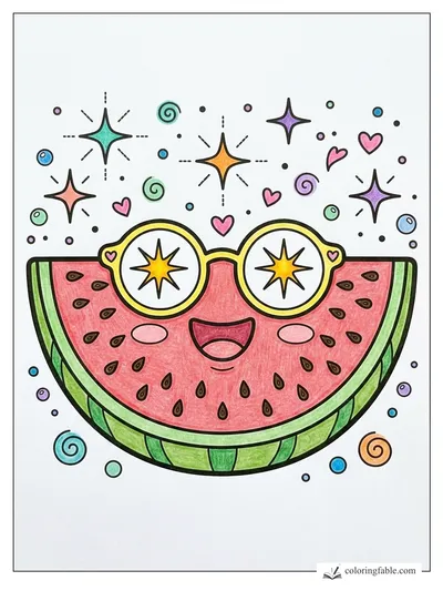 Colored example of this coloring page