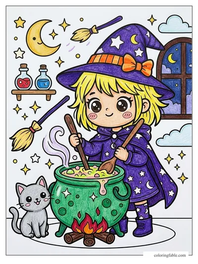 Colored example of this coloring page