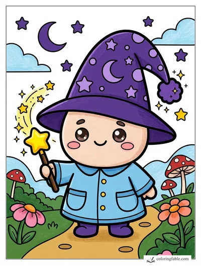 Colored example of this coloring page