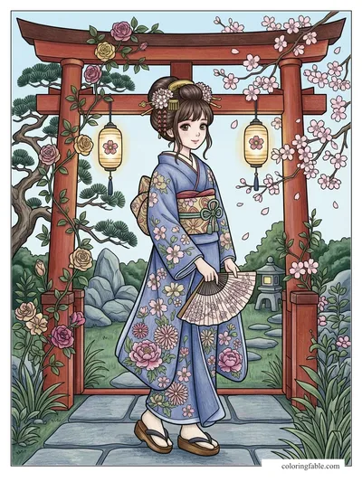 Colored example of this coloring page