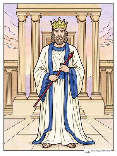 Colored example of this coloring page