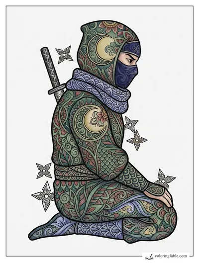 Colored example of this coloring page