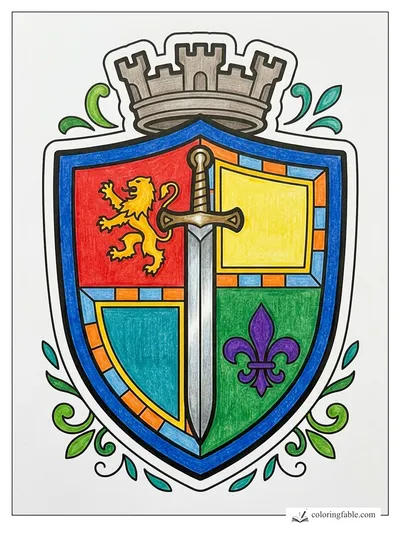 Colored example of this coloring page