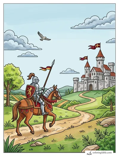 Colored example of this coloring page
