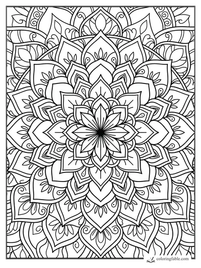 Mandala coloring pages — sample drawing
