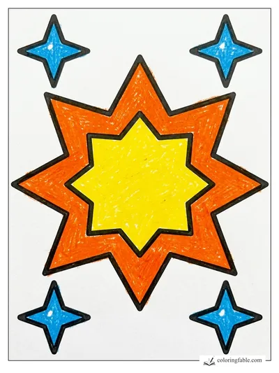 Colored example of this coloring page