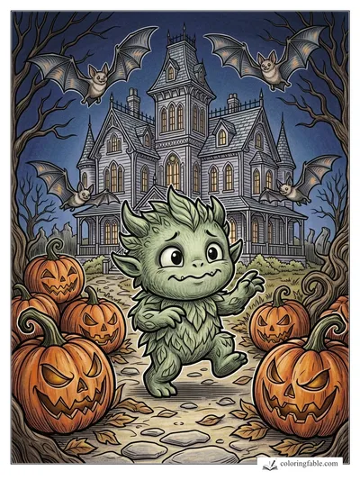 Colored example of this coloring page