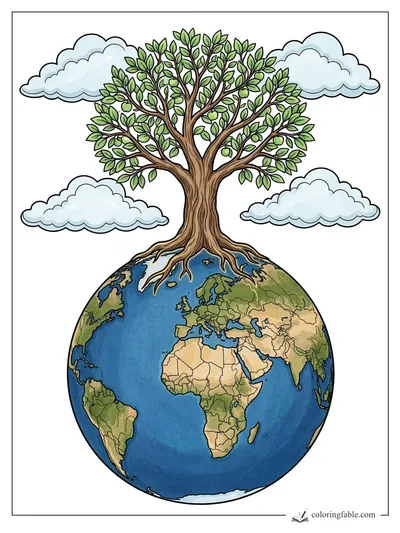 Colored example of this coloring page