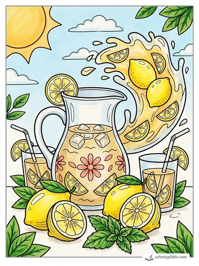 Colored example of this coloring page