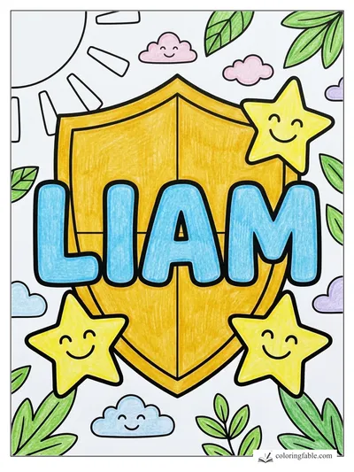 Colored example of this coloring page