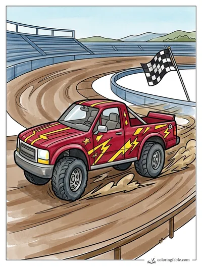 Colored example of this coloring page