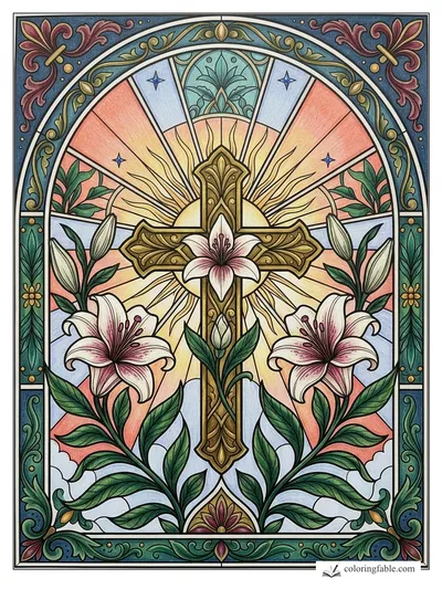 Colored example of this coloring page