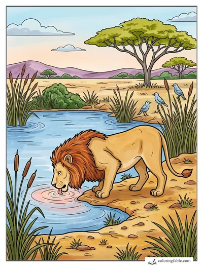 Colored example of this coloring page