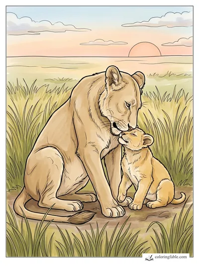 Colored example of this coloring page