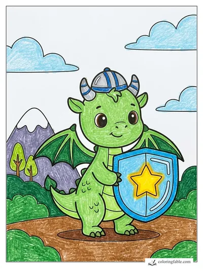 Colored example of this coloring page