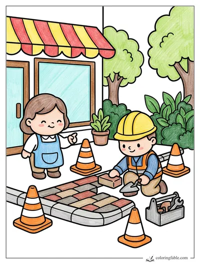 Colored example of this coloring page