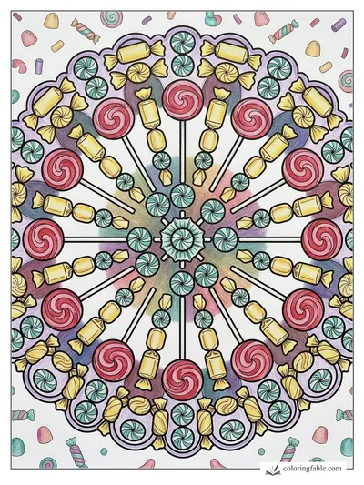 Colored example of this coloring page