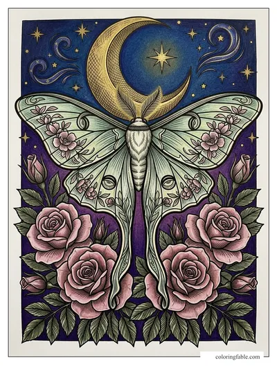 Colored example of this coloring page
