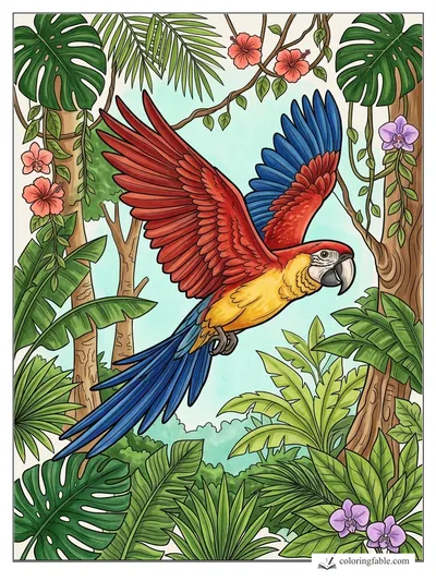 Colored example of this coloring page