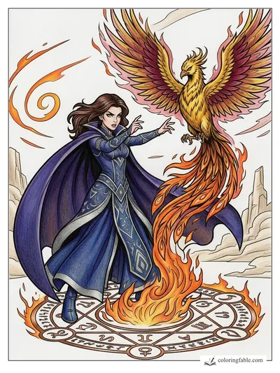 Colored example of this coloring page