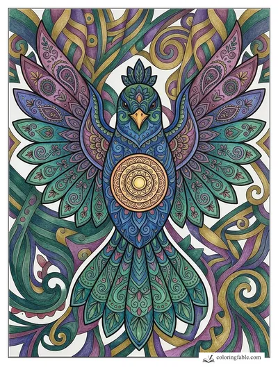 Colored example of this coloring page