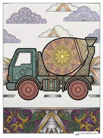 Colored example of this coloring page