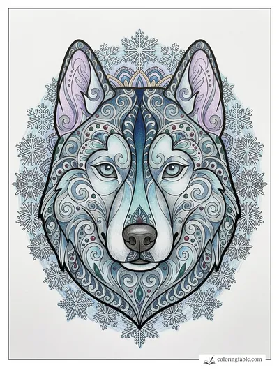 Colored example of this coloring page