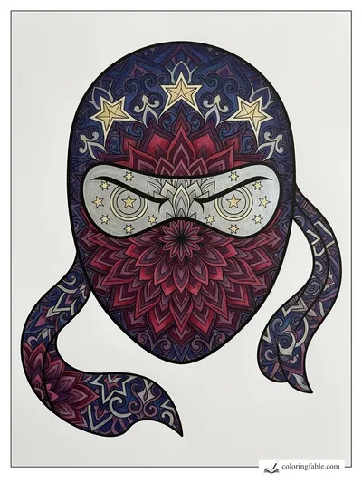 Colored example of this coloring page