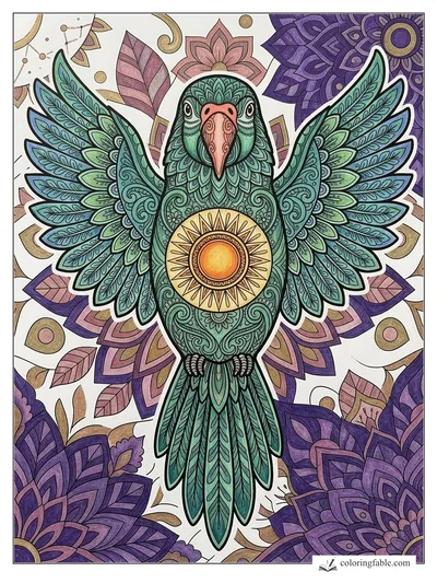 Colored example of this coloring page