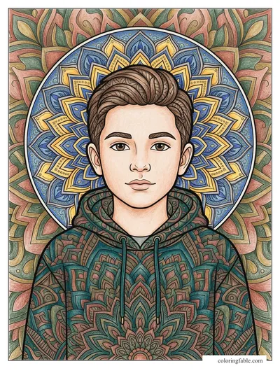 Colored example of this coloring page
